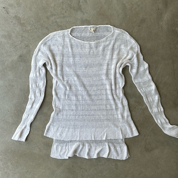 EILEEN FISHER lightweight linen long sleeve top - Picture 1 of 6